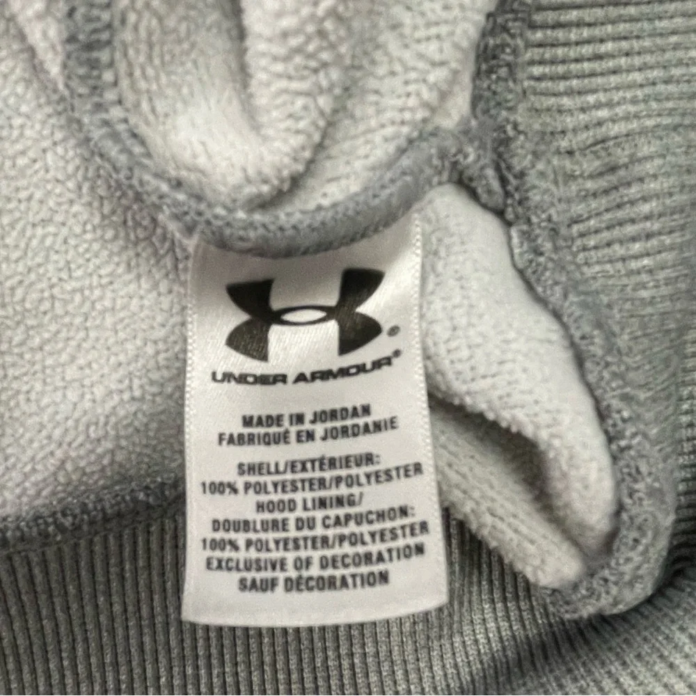 Under Armour Black Gray Hoodie Sweatshirt Mens M Long Sleeve College Athletics